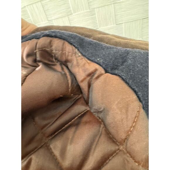 "ST.JOHN'S BAY" Vintage 80% Recycled Wool Zip Up Mens Coat Quilted Preppy Y2K - Picture 11 of 12